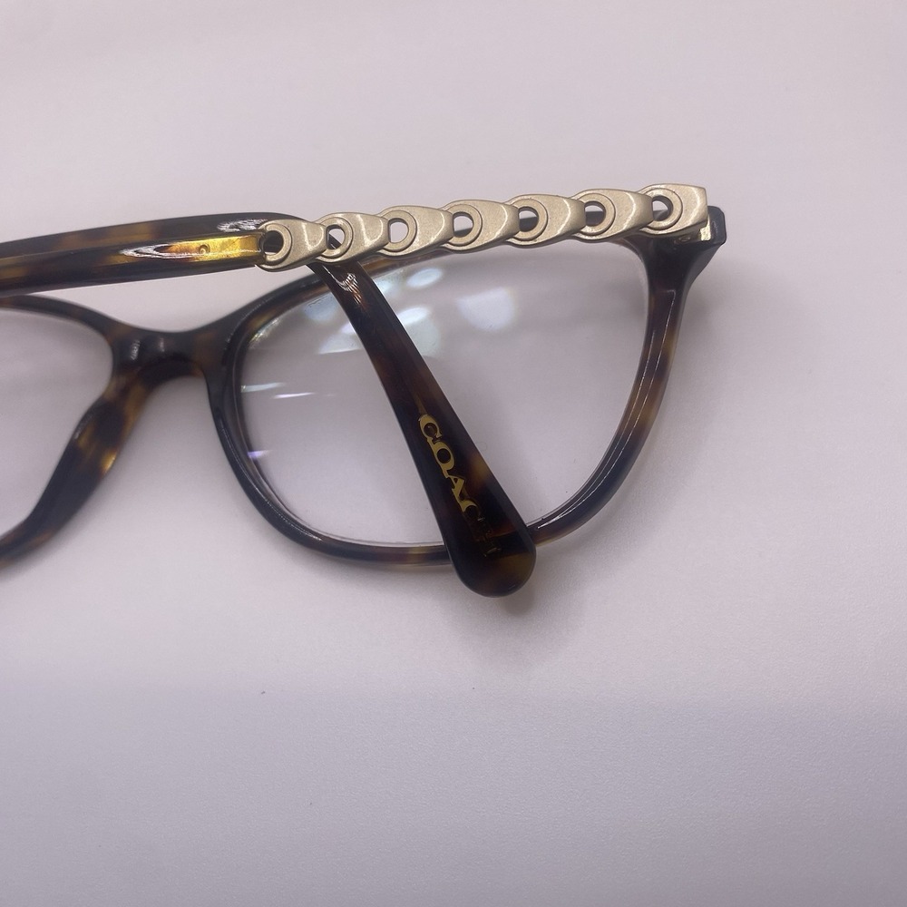 Coach Eyeglasses Women FRAME ONLY HC6121 Cat Eye 55-17-140 Dark Tortoise 801 - Picture 3 of 14